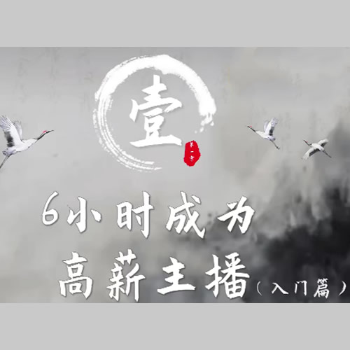 6小时成为高薪主播，资深主播亲自授课，带您学习成为一名高薪主播的关键技能和秘诀